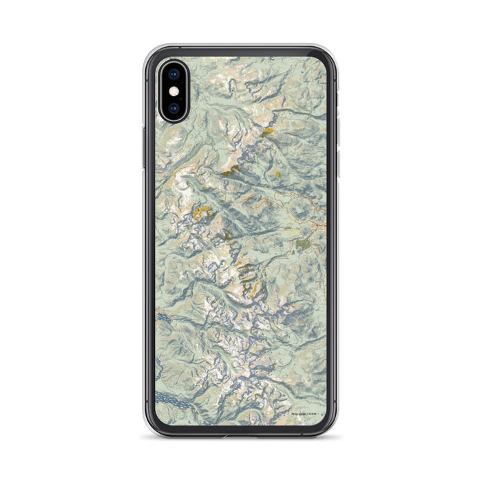 Custom Rocky Mountain National Park Map Phone Case in Woodblock