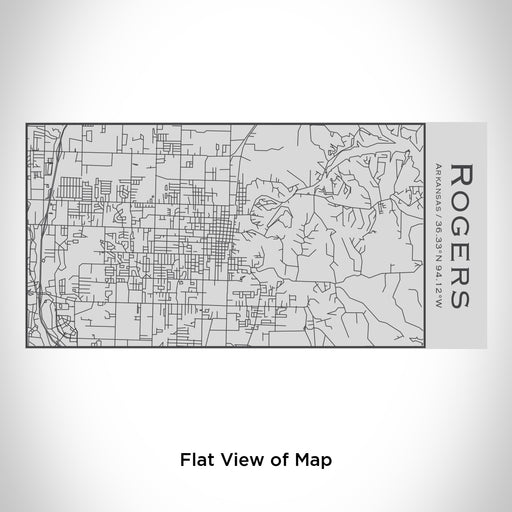 Rendered View of Rogers Arkansas Map Engraving on 17oz Stainless Steel Insulated Cola Bottle