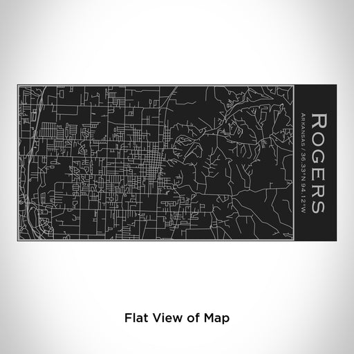 Rendered View of Rogers Arkansas Map Engraving on 17oz Stainless Steel Insulated Cola Bottle in Black