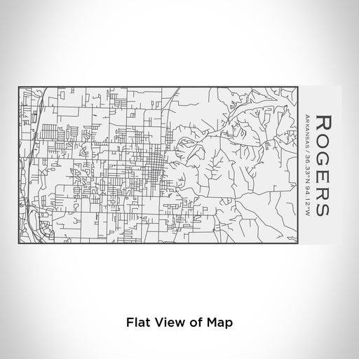 Rendered View of Rogers Arkansas Map Engraving on 17oz Stainless Steel Insulated Cola Bottle in White