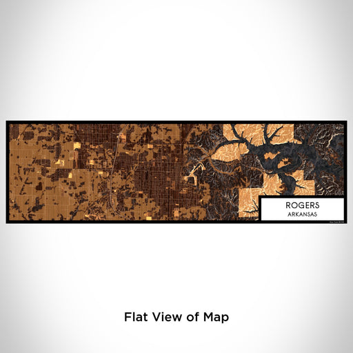 Flat View of Map Custom Rogers Arkansas Map Enamel Mug in Ember