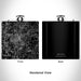 Rendered View of Rogers Arkansas Map Engraving on 6oz Stainless Steel Flask in Black
