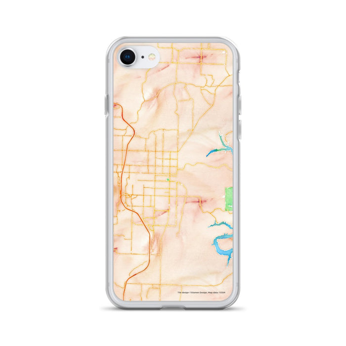 Custom Rogers Arkansas Map iPhone SE Phone Case in Watercolor
