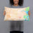 Person holding 20x12 Custom Rogers Arkansas Map Throw Pillow in Watercolor