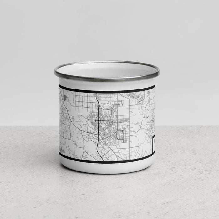 Front View Custom Rohnert Park California Map Enamel Mug in Classic