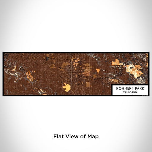 Flat View of Map Custom Rohnert Park California Map Enamel Mug in Ember