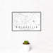 12x18 Rolesville North Carolina Map Print Landscape Orientation in Classic Style With Small Cactus Plant in White Planter