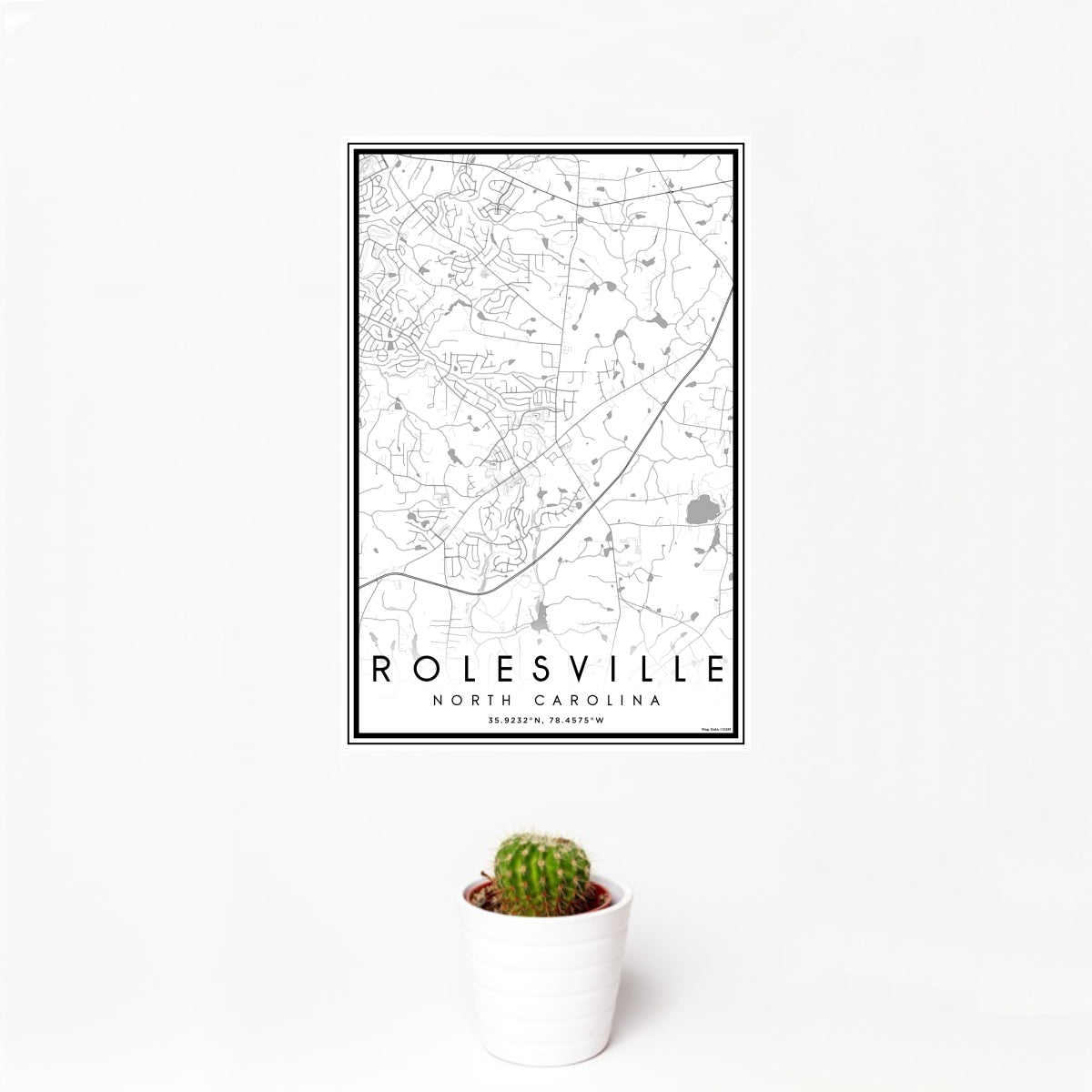Rolesville North Carolina Map Print in Classic — JACE Maps