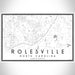 Rolesville North Carolina Map Print Landscape Orientation in Classic Style With Shaded Background