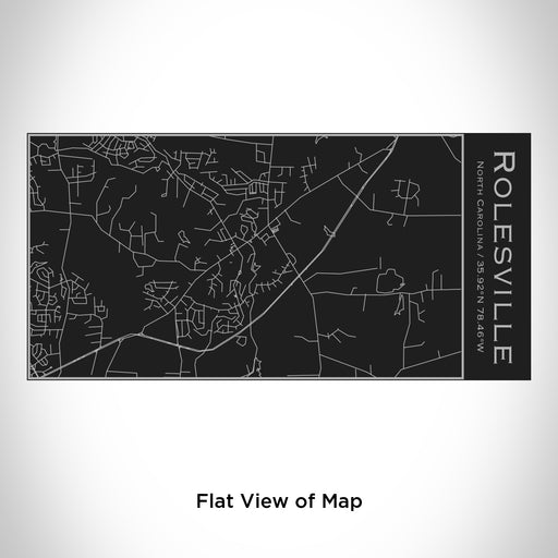 Rendered View of Rolesville North Carolina Map Engraving on 17oz Stainless Steel Insulated Cola Bottle in Black