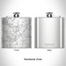 Rendered View of Rolesville North Carolina Map Engraving on 6oz Stainless Steel Flask