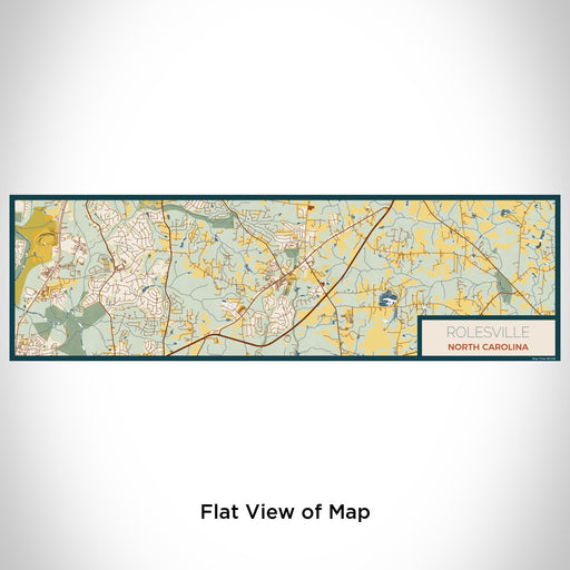 Flat View of Map Custom Rolesville North Carolina Map Enamel Mug in Woodblock
