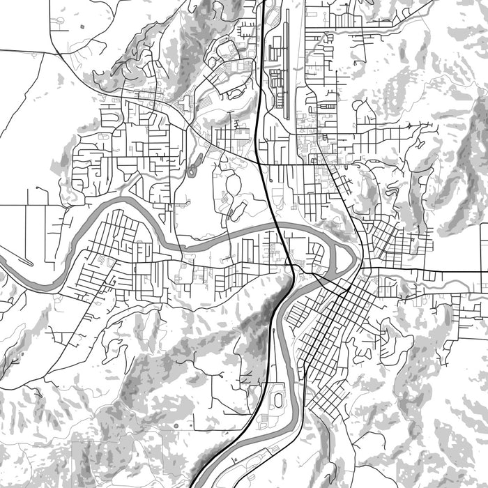 Roseburg Oregon Map Print In Classic JACE Maps Roseburg oregon map print in classic jace maps