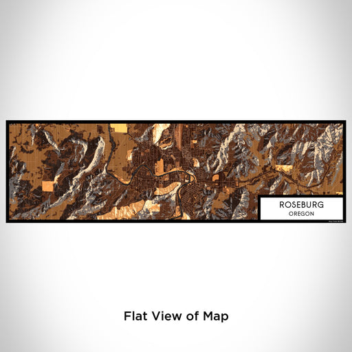 Flat View of Map Custom Roseburg Oregon Map Enamel Mug in Ember