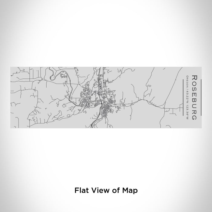 Rendered View of Roseburg Oregon Map Engraving on 10oz Stainless Steel Insulated Cup with Sipping Lid