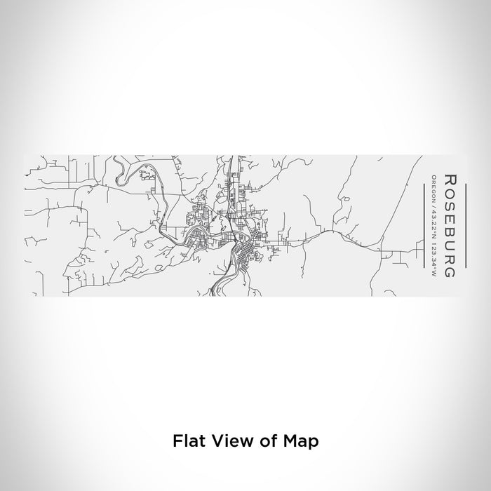 Rendered View of Roseburg Oregon Map Engraving on 10oz Stainless Steel Insulated Cup with Sliding Lid in White