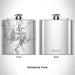 Rendered View of Roseburg Oregon Map Engraving on 6oz Stainless Steel Flask