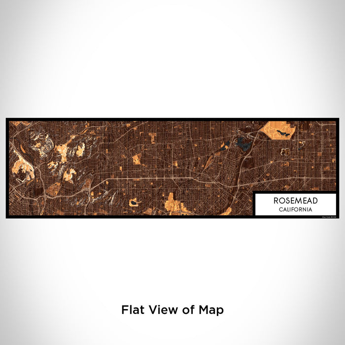Flat View of Map Custom Rosemead California Map Enamel Mug in Ember