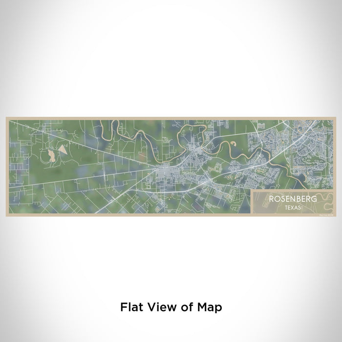 Flat View of Map Custom Rosenberg Texas Map Enamel Mug in Afternoon