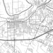 Rosenberg Texas Map Print in Classic Style Zoomed In Close Up Showing Details