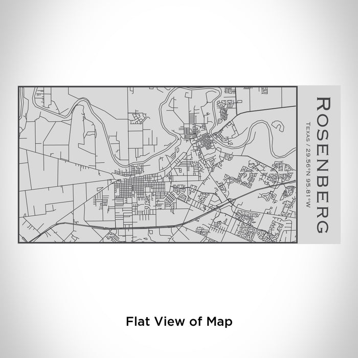 Rendered View of Rosenberg Texas Map Engraving on 17oz Stainless Steel Insulated Cola Bottle