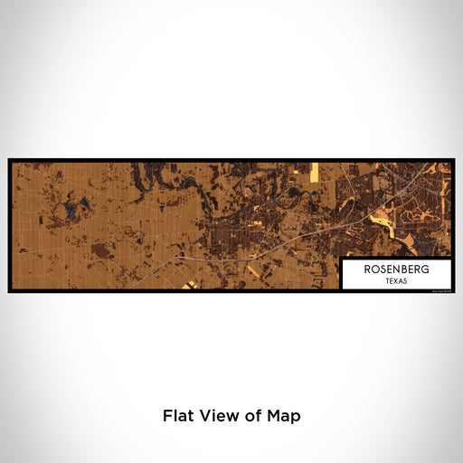 Flat View of Map Custom Rosenberg Texas Map Enamel Mug in Ember