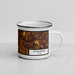 Right View Custom Rosenberg Texas Map Enamel Mug in Ember