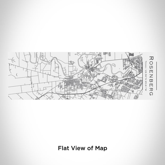 Rendered View of Rosenberg Texas Map Engraving on 10oz Stainless Steel Insulated Cup with Sliding Lid in White