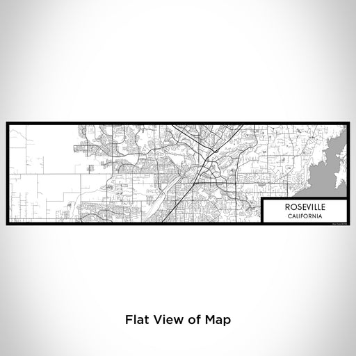 Flat View of Map Custom Roseville California Map Enamel Mug in Classic