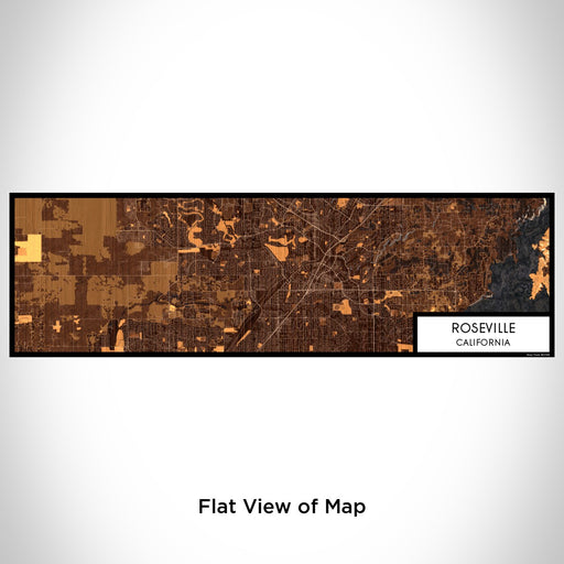 Flat View of Map Custom Roseville California Map Enamel Mug in Ember