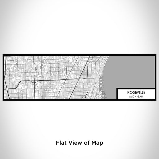 Flat View of Map Custom Roseville Michigan Map Enamel Mug in Classic