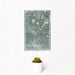 12x18 Roseville Minnesota Map Print Portrait Orientation in Afternoon Style With Small Cactus Plant in White Planter