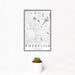12x18 Roseville Minnesota Map Print Portrait Orientation in Classic Style With Small Cactus Plant in White Planter