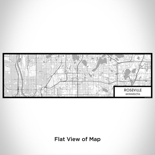 Flat View of Map Custom Roseville Minnesota Map Enamel Mug in Classic