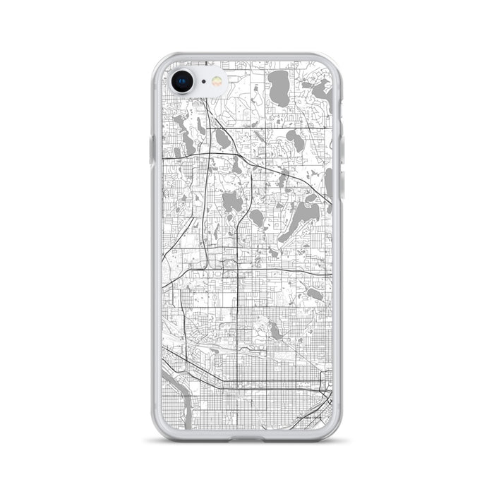 Custom iPhone SE Roseville Minnesota Map Phone Case in Classic