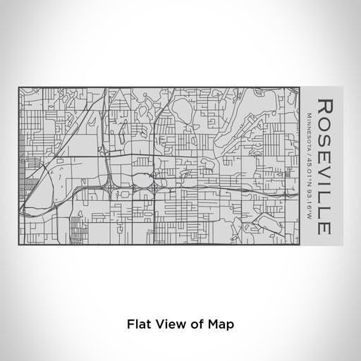 Rendered View of Roseville Minnesota Map Engraving on 17oz Stainless Steel Insulated Cola Bottle