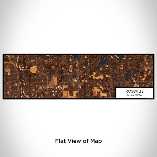 Flat View of Map Custom Roseville Minnesota Map Enamel Mug in Ember