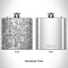Rendered View of Roseville Minnesota Map Engraving on 6oz Stainless Steel Flask