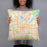 Person holding 18x18 Custom Roseville Minnesota Map Throw Pillow in Watercolor