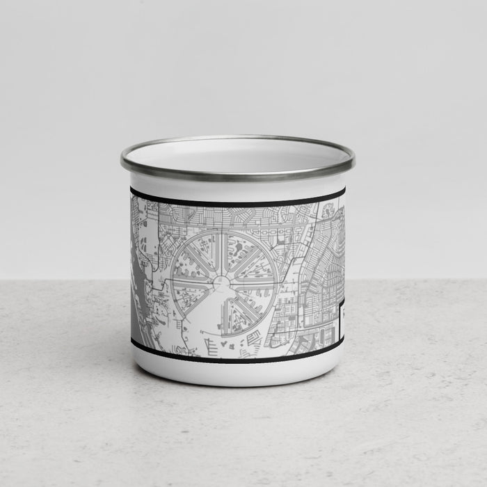 Front View Custom Rotonda West Florida Map Enamel Mug in Classic