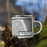Right View Custom Rotonda West Florida Map Enamel Mug in Classic on Grass With Trees in Background