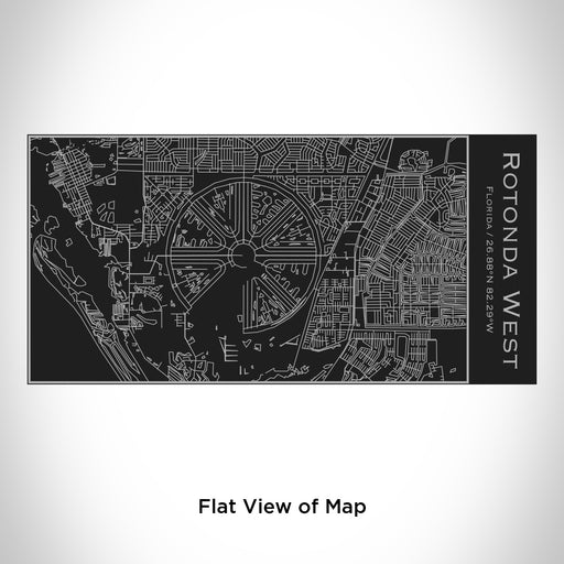 Rendered View of Rotonda West Florida Map Engraving on 17oz Stainless Steel Insulated Cola Bottle in Black