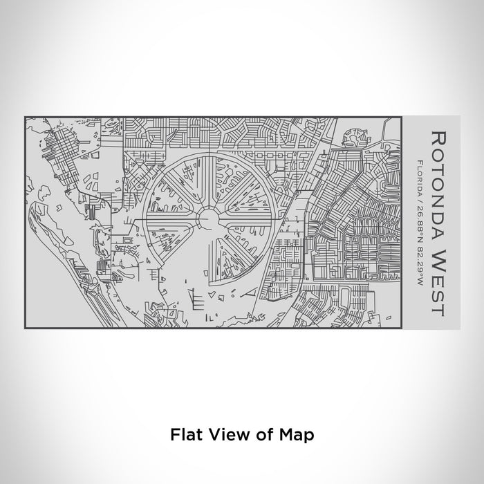 Rendered View of Rotonda West Florida Map Engraving on 17oz Stainless Steel Insulated Cola Bottle