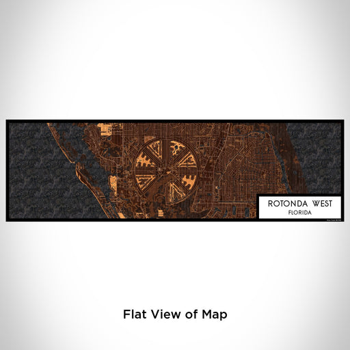 Flat View of Map Custom Rotonda West Florida Map Enamel Mug in Ember