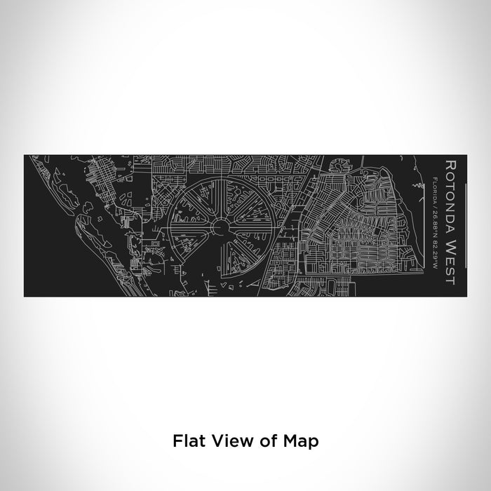 Rendered View of Rotonda West Florida Map Engraving on 10oz Stainless Steel Insulated Cup with Sliding Lid in Black