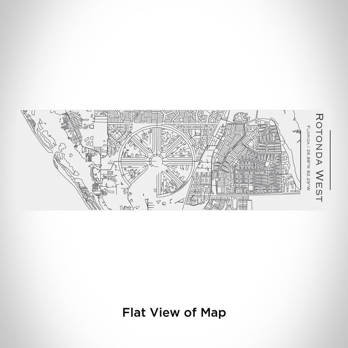 Rendered View of Rotonda West Florida Map Engraving on 10oz Stainless Steel Insulated Cup with Sliding Lid in White