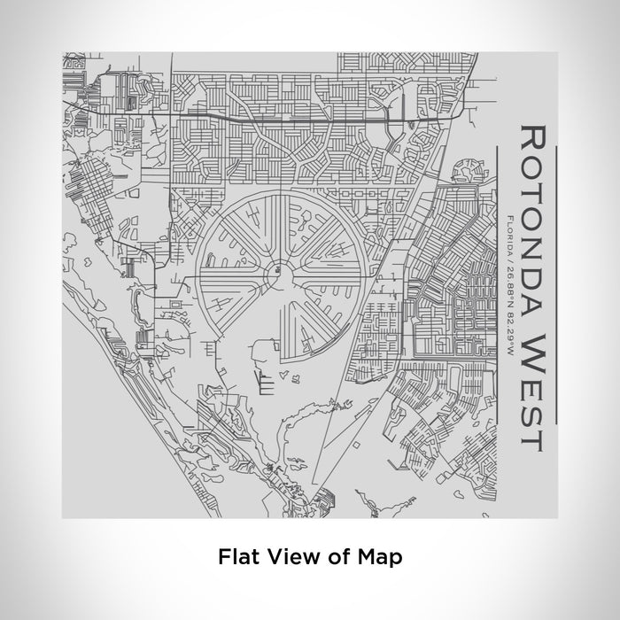 Rendered View of Rotonda West Florida Map Engraving on 17oz Stainless Steel Insulated Tumbler