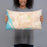 Person holding 20x12 Custom Rotonda West Florida Map Throw Pillow in Watercolor