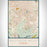 Rotonda West Florida Map Print Portrait Orientation in Woodblock Style With Shaded Background