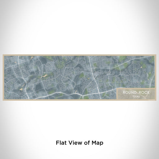 Flat View of Map Custom Round Rock Texas Map Enamel Mug in Afternoon